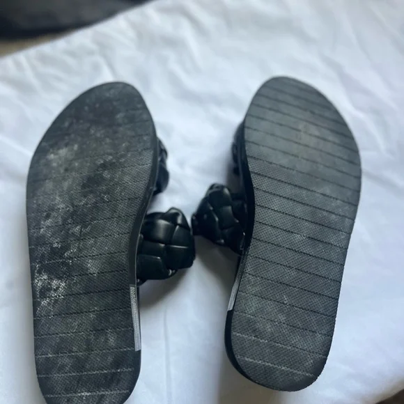 A New Day Women's Black Double Braided Sandals - Picture 4 of 5